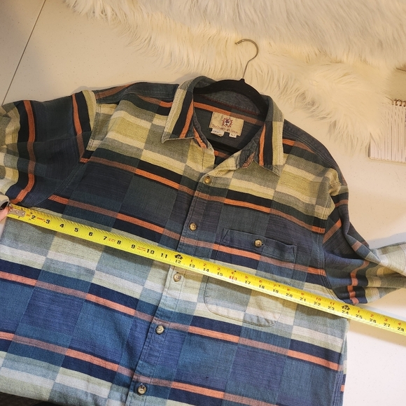 Territory Ahead Mens Long Sleeve Flannel Shirt Size XL Tall Blue Plaid Button Up - Picture 7 of 8